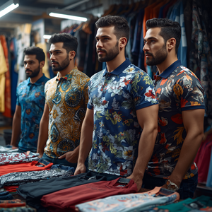 Chemise pour homme anti-rides en polyester et élasthanne imprimé, extensible, respirante, avec poche, décontractée, pour le sport et le golf, à manches courtes, OEM - Product Image 5