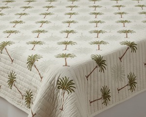 Juego de Edredón Moderno con Estampado de Palmeras y Diseño Bordado, Ropa de Cama de Algodón para Todas las Temporadas, Decoración del Hogar - Product Image 4