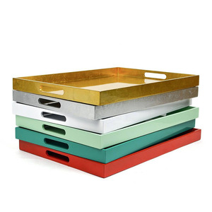 Plateau de service rectangulaire laqué de haute qualité, respectueux de l'environnement, tailles OEM, multi-usages, moderne, fabriqué au Vietnam, usine HNH Craft - Product Image 5