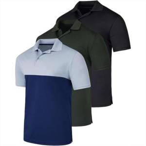 เสื้อโปโลผู้ชายแขนสั้นสีฟ้าอ่อน ทรงปกติ สีพื้น สไตล์ลำลอง - Product Image 5