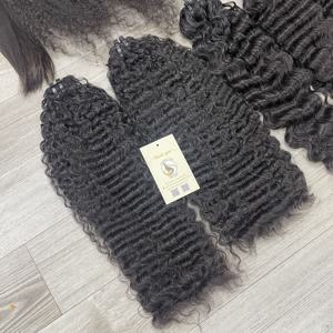 Meilleure vente Ensemble de cheveux ondulés de haute qualité Extensions de trame bouclée Paquet de cheveux bruts trame de génie Cheveux humains Vietnam - Product Image 6