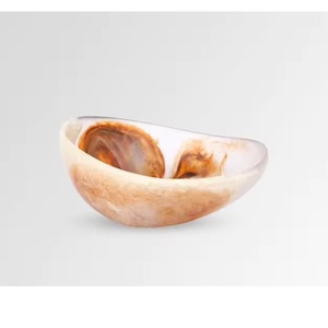 Tazón para Servir de Resina Pulida Hecho a Mano, Apto para Alimentos, con Patrones de Remolino Acuático, Ecológico - Product Image 5