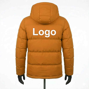 Premium Quality Customizable Men's Canvas <b>Padded</b> Bubble <b>Jacket</b> <b>Waterproof</b> Breathable Eco-Friendly Winter Front Logo Design - Product Image 2