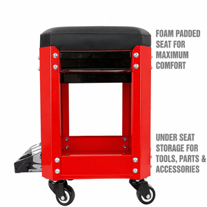 280lbs Load Creeper Seat with 2 Drawers, 360° Swivel Mechanic <b>Rolling</b> Stool, <b>Tool</b> Chest Heavy Duty Garage Chair GAPGAR027 - Product Image 4