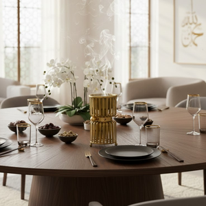 Brûleur d'encens moderne en acier inoxydable, diffuseur aromatique pour la décoration intérieure avec accent doré et design en cage, collection Bakhoor Ramadan - Product Image 6