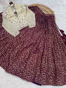 <b>Indian</b> Ethnic Designer Skirt <b>Top</b> Lehenga Choli for Navratri Collection for Women Fancy Trendy Outfit in Beads Embroidery Work - Product Image 5