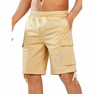 Pantalones Cortos Cargo Casuales para Hombre, Precio de Fábrica al por Mayor, 100% Algodón, Secado Rápido, Transpirables, Cierre con Cordón, Logotipo Personalizado OEM - Product Image 1