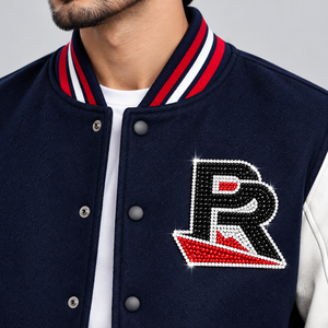 Blouson universitaire de cheerleading en coton personnalisé, confortable et tendance, nouvelle collection de streetwear de marque en gros avec services OEM ODM - Product Image 6