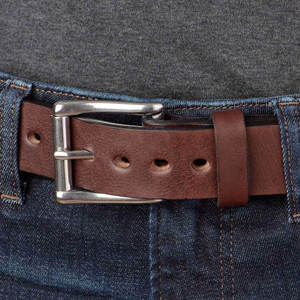 Cinturón de Cuero Genuino para Hombre con Hebilla Metálica |   Proveedor de Cinturones de Cuero Personalizados con Hebilla de Alta Resistencia y Durabilidad para Hombre - Product Image 6