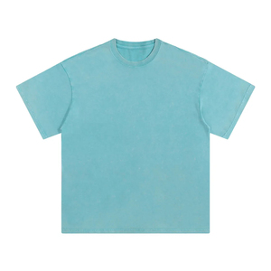 Camiseta de Verano 2027 para Hombre, Marca de Moda, 100% Algodón Pesado, Manga Corta, Corte Holgado, Estilo Americano, Diseño 3D Moderno, 260 Gramos - Product Image 1