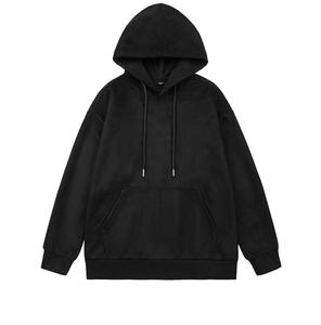 เสื้อฮู้ดโอเวอร์ไซส์ผู้ชาย สีพื้น ผ้าฝ้ายเฟรนช์เทอร์รี่ สวมใส่สบาย มีกระเป๋า เหมาะสำหรับใส่ในฤดูใบไม้ร่วง - Product Image 4