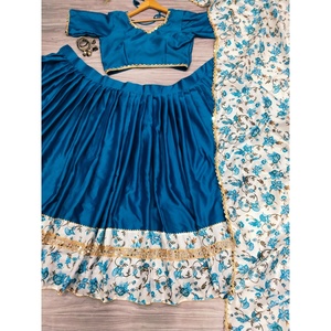 Taille 2XL Magnifique Lehenga Choli Navratri avec un magnifique travail d'impression numérique - Product Image 4