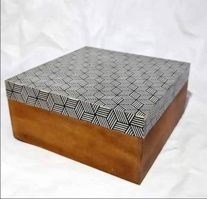 Caja de Joyería de Madera con Incrustaciones de Hueso Hecha a Mano, Moderna, Duradera, de Lujo, Organizador Decorativo para el Hogar, Hotel, Restaurante y Regalos - Product Image 6