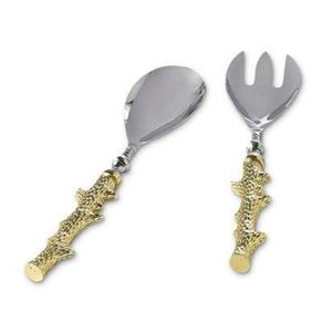 New Unique Design Handle Gold Matt Mirror Polished <b>Spoon</b> <b>Fork</b> Salad Server <b>Set</b> with Hot Sale Premium Design Handle Salad Server - Product Image 3