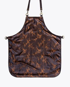 Tablier de coiffure en denim avec poches en cuir, bretelles réglables, design dos croisé, durable pour les barbiers - Product Image 4