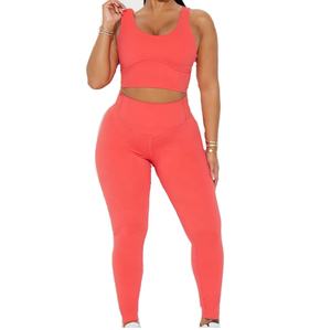 Ensembles de fitness personnalisés 2024 : Soutien-gorge de sport respirant et léger, Leggings taille haute effet push-up, Séchage rapide, Tenue de yoga écologique - Product Image 5