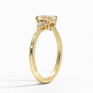 Anillo de Compromiso de Lujo en Color Dorado con Diamante Brillante, Regalo Romántico de Propuesta de Matrimonio para Ella - Product Image 2