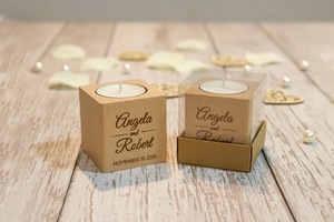 Wood <b>Tea</b> <b>Light</b> Holder Set Round Handmade Candle Holder for Home Decoration - Product Image 4