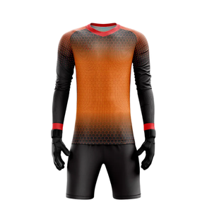 Ensemble de gardien de but à pois, maillot à col rond à manches longues et short pour homme, séchage rapide, évacuation de l'humidité, polyester écologique, football - Product Image 1