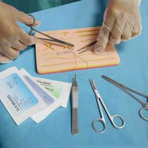 Kit de suture pour les étudiants en biologie et anatomie, laboratoire de botanique, kit de pratique de suture, instruments chirurgicaux en acier inoxydable - Product Image 6