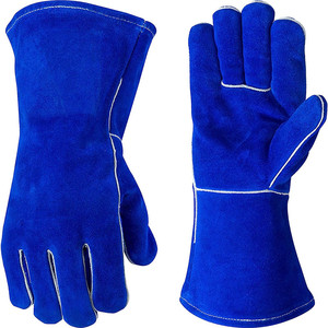 Gants de soudage en coton robustes, résistants à la chaleur, gants de travail de protection pour la sécurité industrielle et la protection des mains - Product Image 1