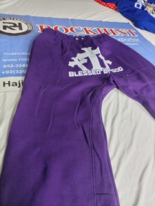 Pantalon de survêtement en molleton de coton à imprimé personnalisé de haute qualité pour hommes - Product Image 5