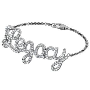 Bracelet en argent pour femme avec breloque en cristal blanc, bijou élégant et tendance, accessoire cadeau, style affirmé pour le quotidien - Product Image 1