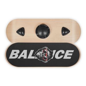Tavola di Equilibrio in Legno Premium, Base Regolabile a 3 Livelli, Tavola Oscillante con Materiali Antiscivolo in TPE e ABS per Adulti - Product Image 1