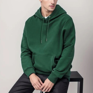 Sudadera con Capucha Extra Grande para Hombre, Color Sólido, Informal, con Bolsillo, Estilo Francés, Corte Regular, Tejido de Punto, Manga Larga para Otoño - Product Image 3
