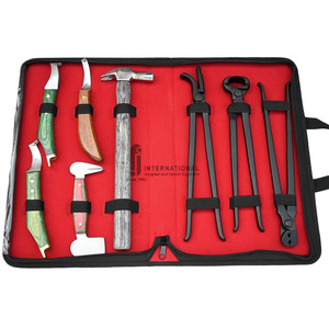 Durable Farrier Tool Kit Stainless Steel Hoof Knives Clincher Nail <b>Puller</b> Hammer Veterinary Equipment for Dog Horse Cattle - Product Image 1