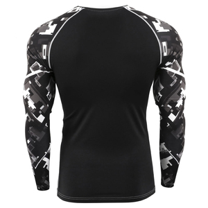 เสื้อรัดกล้ามเนื้อแขนยาวสำหรับผู้ชาย ยี่ห้อ Custom Jiu Jitsu BJJ Rash Guards สำหรับกีฬา BJJ No GI MMA ระดับมืออาชีพ - Product Image 2