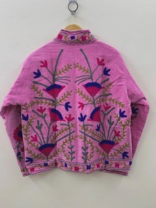 Pink Velvet Suzani <b>Jacket</b> <b>Short</b> Embroidered Coat Gift For Her Bridesmaid Velvet <b>Jackets</b> Winter <b>Short</b> Coat Winter Kimono <b>Jacket</b> - Product Image 4