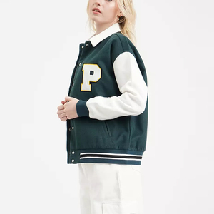 Nouvelle arrivée, veste varsity de haute qualité, fabricant OEM, vestes de baseball personnalisées pour femmes, vestes letterman - Product Image 2