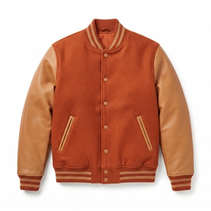 Vestes universitaires rétro vintage bicolores pour hommes, personnalisées, en polyester/coton écologique et imperméable, vente directe en gros - Product Image 1