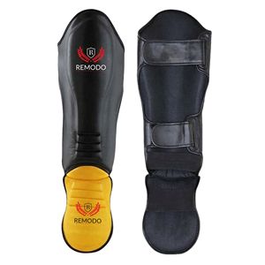 Protector de Espinillas REMODO INTERNATIONAL de Cuero PU con Forro de Malla, Duradero, Transpirable y Ecológico para Equipamiento de Artes Marciales - Product Image 1