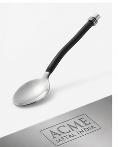 Modern Stainless Steel Teaspoons With Black Handles <b>Mirror</b> Polish Dishwasher Safe Flatware For Wedding Dining And Restaurant - Product Image 3