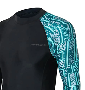 Custom Printed Lightweight Polyester/Nylon Compression <b>Rashguards</b> for Professional Water Sports Surfing Swimming-Wholesale OEM - Product Image 4
