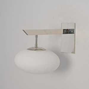 Applique murale moderne avec abat-jour rond en verre, finition chromée, design minimaliste, luminaire d'intérieur pour la décoration du salon - Product Image 4