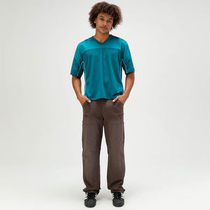 Camisetas deportivas de malla con cuello en V de secado rápido, estilo boxy, para fútbol, béisbol, baloncesto y fútbol americano, para hombre, más vendidas. - Product Image 3