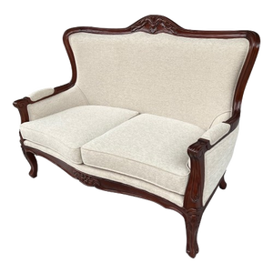 Waview 2-Seater Traditional Mahogany Wood Sofa with Carved Details Eco-Friendly & Durable for <b>Living</b> Room Use - Product Image 2