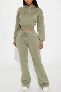 Hoodie streetwear personnalisé ODM brodé, coupe oversize à épaules tombantes, en molleton polyester/coton de haute qualité pour femme - Product Image 2