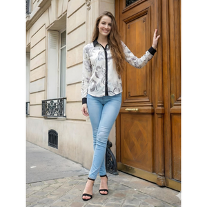 เสื้อเชิ้ตลายดอกไม้เกาหลีคุณภาพสูงสำหรับผู้หญิง สาวๆ เสื้อผ้าแฟชั่น ส่งออก - Product Image 1