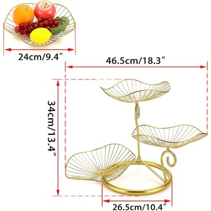 Panier à fruits en fil d'or fait main, idéal pour organiser les fruits, les légumes et les collations dans la cuisine et la salle à manger, en provenance d'Inde - Product Image 2