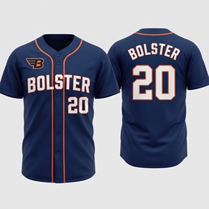 Maillot de baseball d'hiver à manches courtes personnalisé avec bordure réfléchissante noir jais, en tissu respirant et écologique par Bolster Industry - Product Image 2