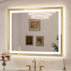 Miroir de salle de bain décoratif rectangulaire moderne à LED avec interrupteur tactile et rétroéclairage Daystar Trade - Product Image 2
