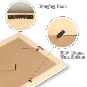 กรอบรูปหินอ่อนสีดำพรีเมียมลายทางม้าลายสไตล์ร่วมสมัย ของขวัญกรอบรูปทำมือสุดหรู - Product Image 3