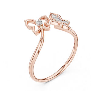 Anillo de Diamantes Cultivados en Laboratorio, Redondos, en Oro Blanco de 14K para Mujer |   Ropa de Oficina |   Diamante Cultivado Nuevo - Product Image 4