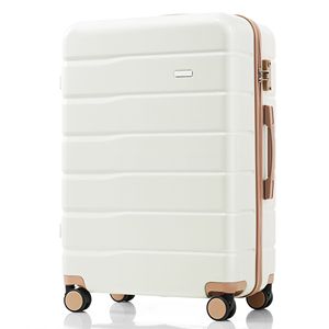 Set da viaggio in ABS da 3 pezzi Premium TSA lucchetto 20 24 taglie 28 pollici in avorio dorato a 360 gradi ruote Ensemble valigia - Product Image 2