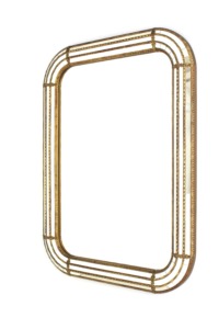 Wholesale Decorative Rectangular Design <b>Gold</b> Finish Art Deco Metal <b>Framed</b> Wall <b>Mirror</b> - Product Image 4