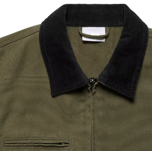 Veste coupe-vent réversible imperméable en toile de coton écologique vert sauge vintage pour l'hiver, streetwear et pêche en extérieur - Product Image 4
